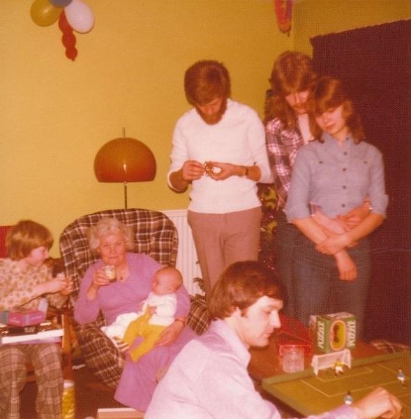 Christmas at Marion's 1977.jpg - Christmas at Jill's sister Marion's [photo: Jill Wolstenholme]