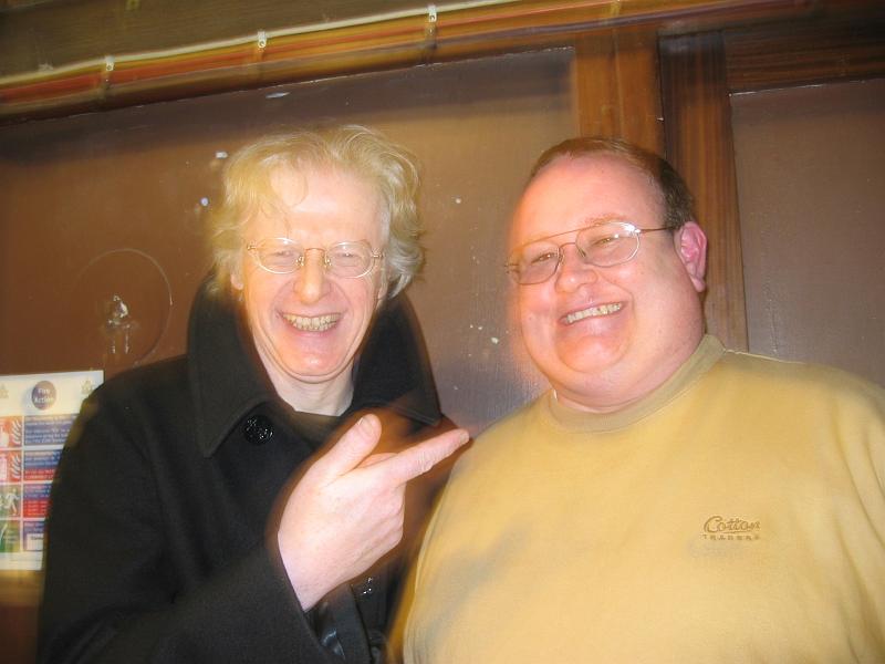 WW and Kev Goodman 2 by Paula Southern.jpg - Woolly and Kev Goodman,The Bloomsbury Theatre, London, 27th November, 2004 [photo: Paula Southern].